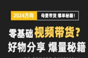 短视频母婴赛道实操流量训练营 零基础视频带货 好物分享 爆量秘籍