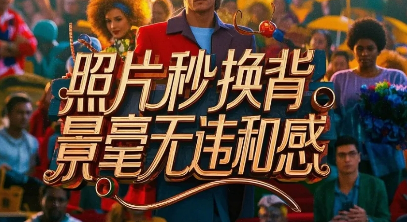 照片秒换背景，毫无违和感， 让照片去重变好看！