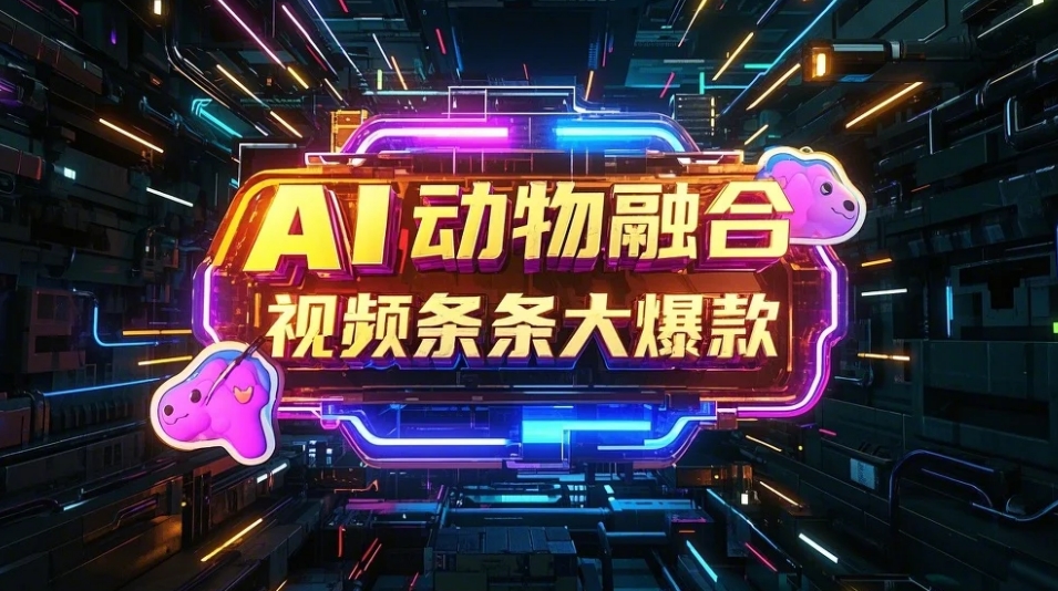 2分钟1条AI动物融合视频，条条大爆款，流量分成吃到饱！