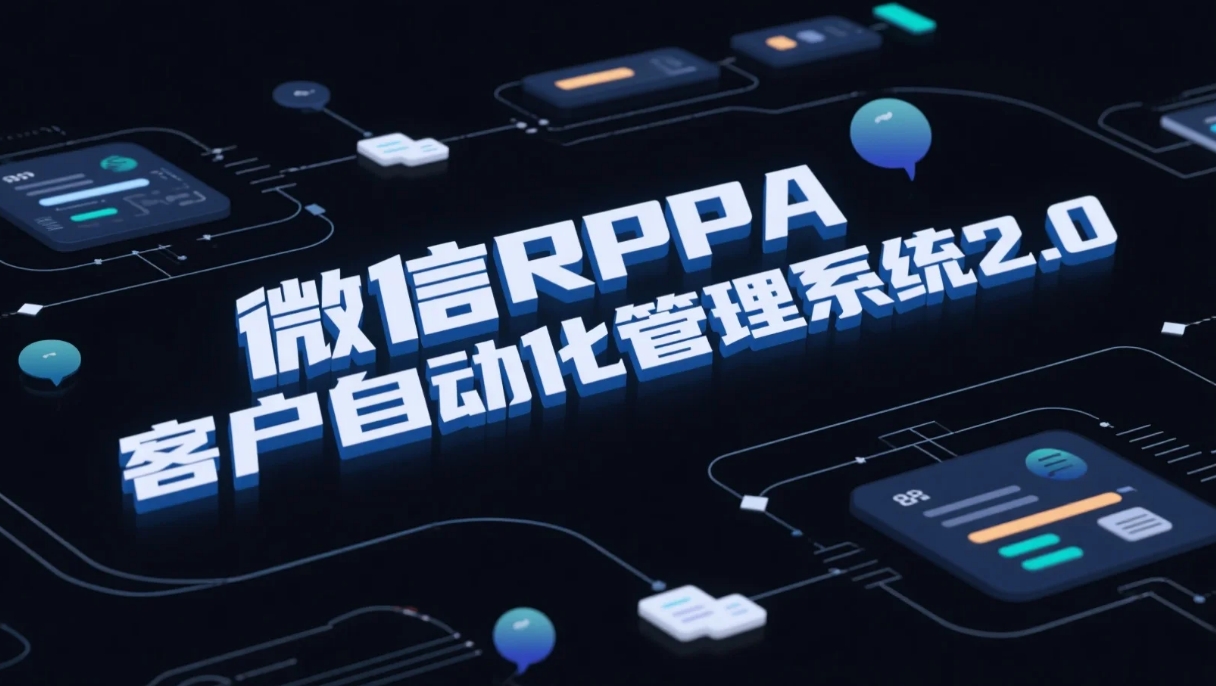 一卡通-微信RPA客户自动化管理系统2.0