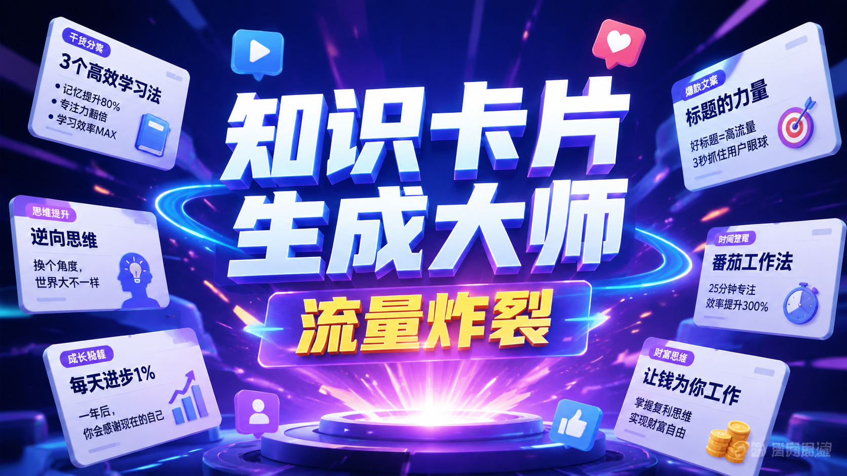 流量炸裂！小红书爆火的手绘知识卡片，用这个AI工具，一键免费生成